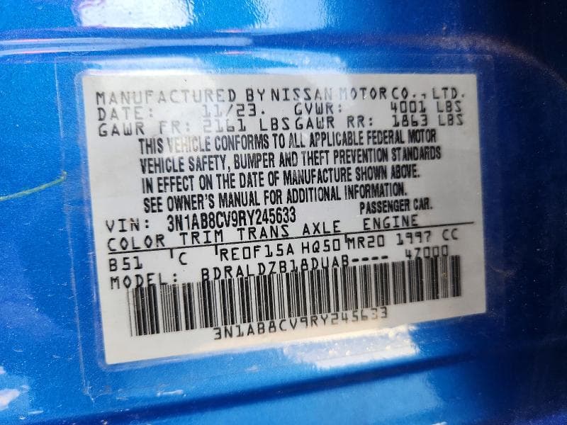 2024 NISSAN SENTRA SV 13