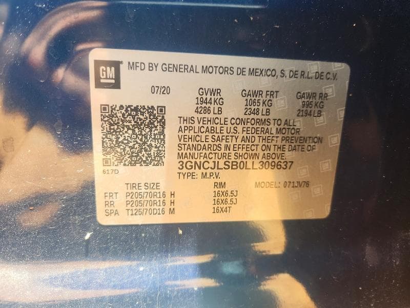 2020 CHEVROLET TRAX 1LT 13