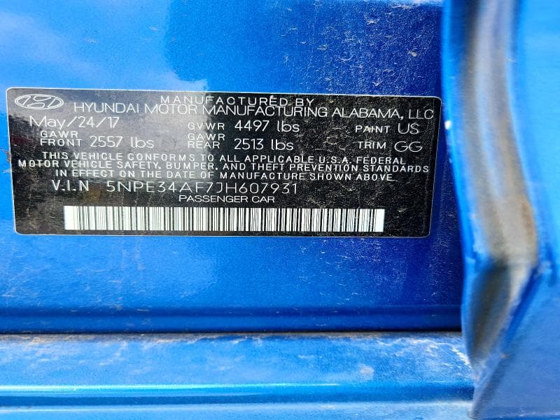 2018 HYUNDAI SONATA LIMITED LIMITED 12