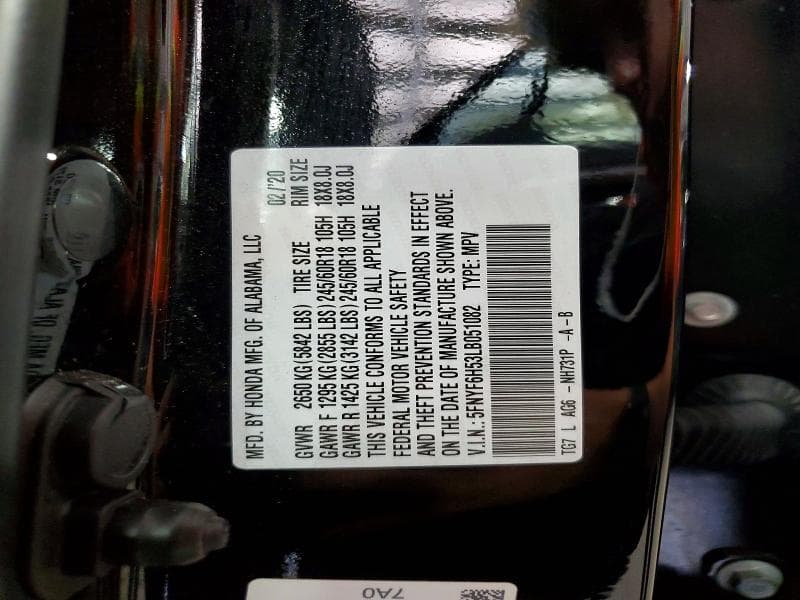 2020 HONDA PILOT EXL 13