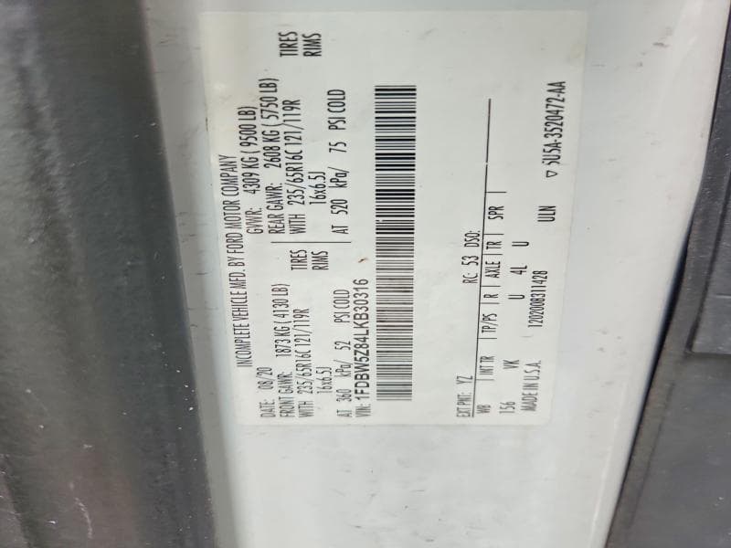 2020 FORD TRANSIT T-350 13