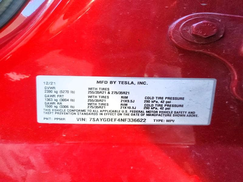 2022 TESLA MODEL Y 12