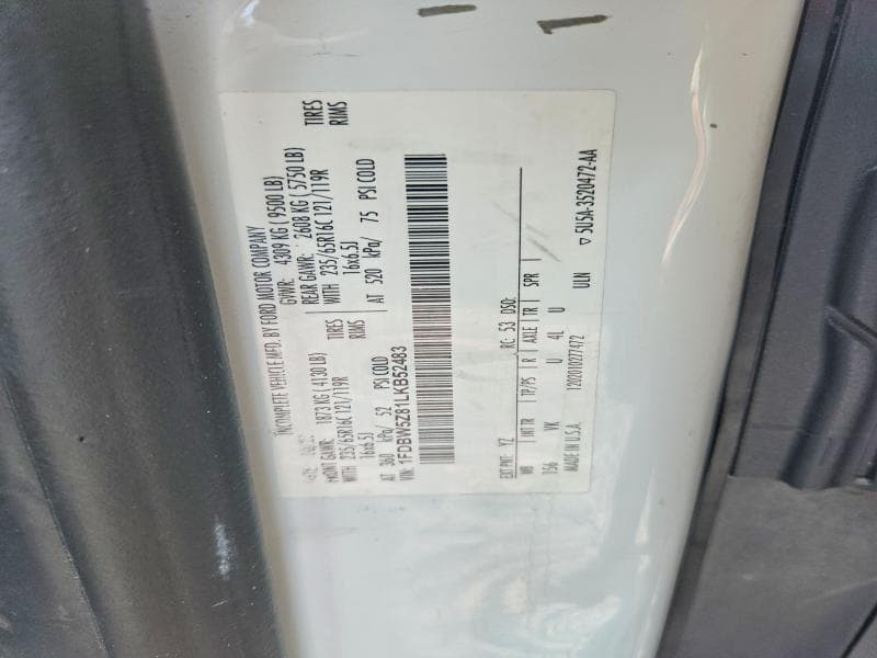 2020 FORD TRANSIT T-350 13