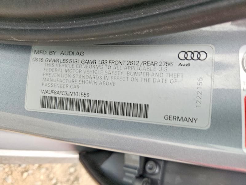 2018 AUDI A6 PREMIUM 12