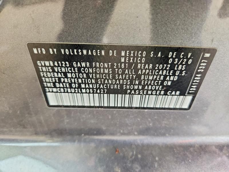 2020 VOLKSWAGEN JETTA S 12