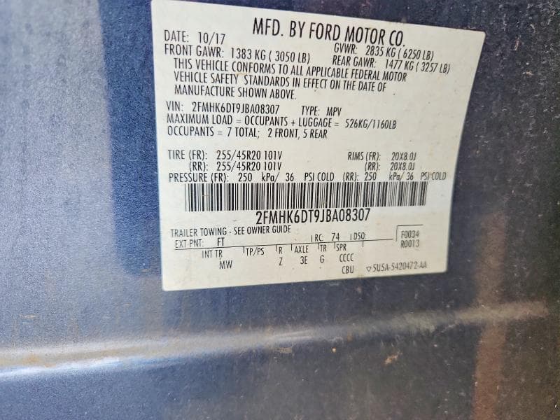 2018 FORD FLEX LIMITED 12