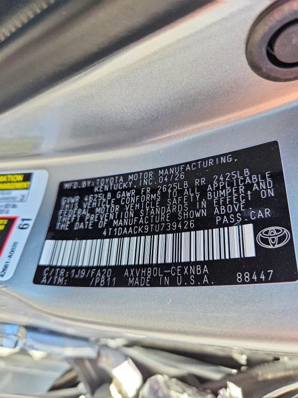 2026 TOYOTA CAMRY LE 12