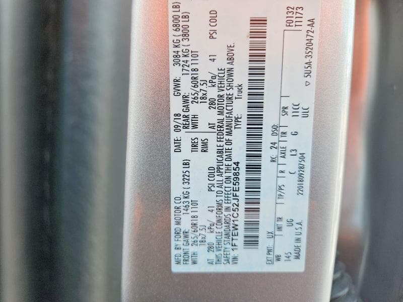 2018 FORD F150 SUPERCREW 13