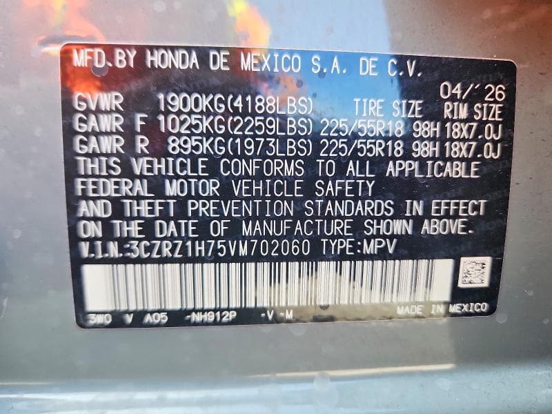 2027 HONDA HR-V EXL 13