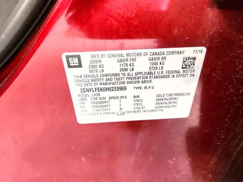 2017 CHEVROLET EQUINOX LT 13