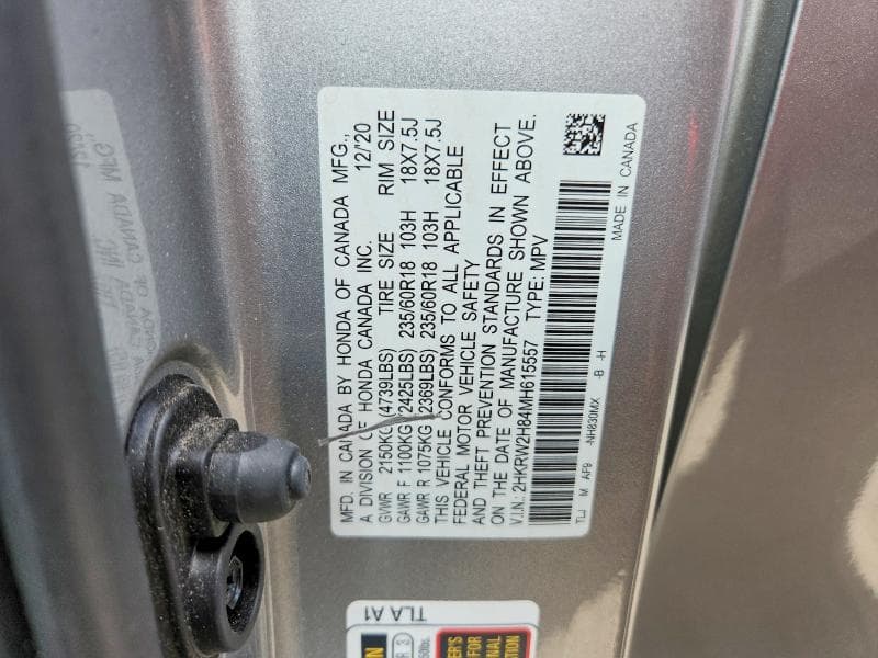 2021 HONDA CR-V EXL 13