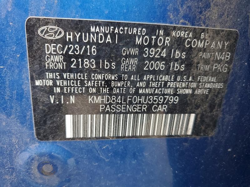 2017 HYUNDAI ELANTRA LIMITED 12