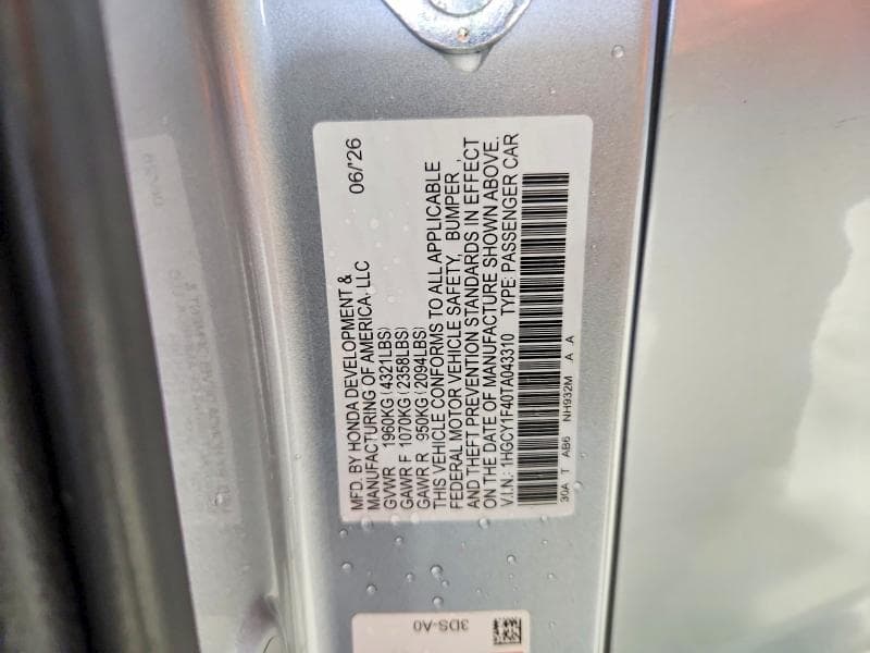 2026 HONDA ACCORD SE 12