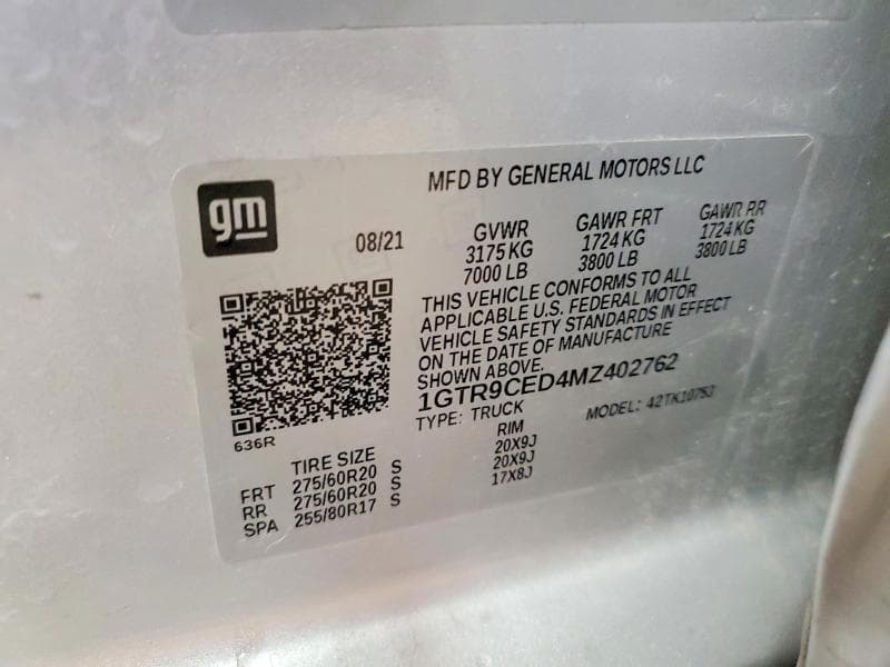 2021 GMC SIERRA K1500 ELEVATION 12