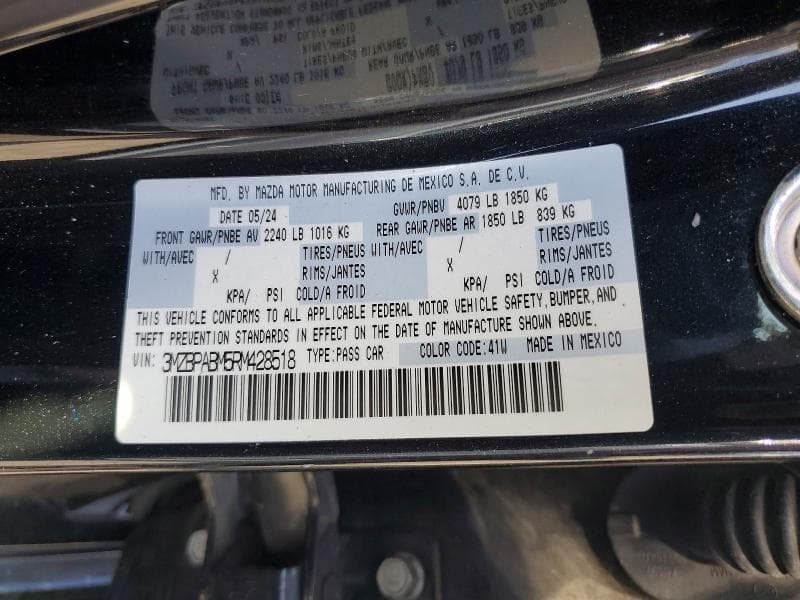 2024 MAZDA 3 SELECT SPORT SELECT SPORT 12