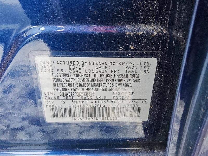 2019 NISSAN SENTRA SR 12