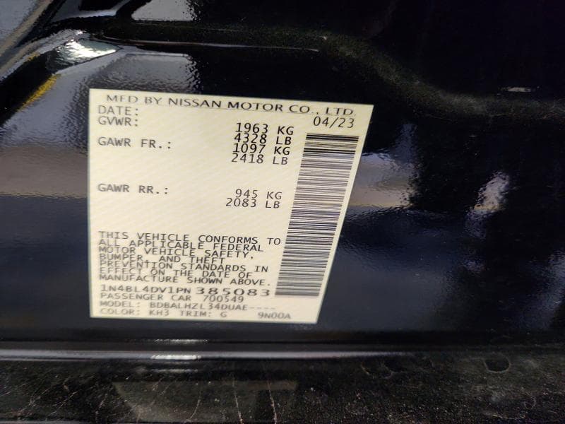 2023 NISSAN ALTIMA SV 13