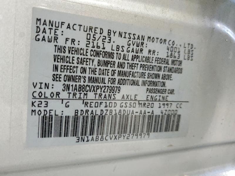2023 NISSAN SENTRA SV 12
