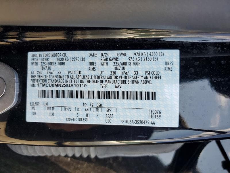 2025 FORD ESCAPE ST LINE 13