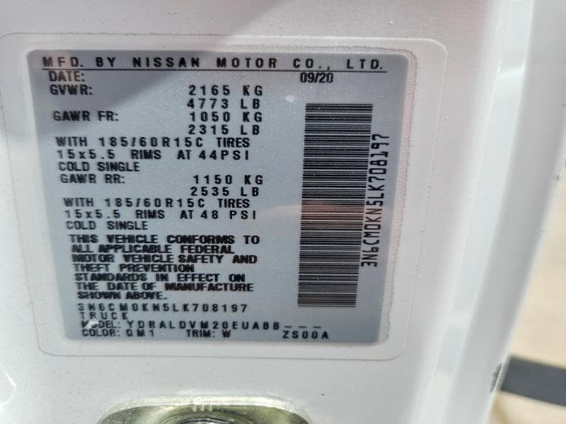 2020 NISSAN NV200 S 13