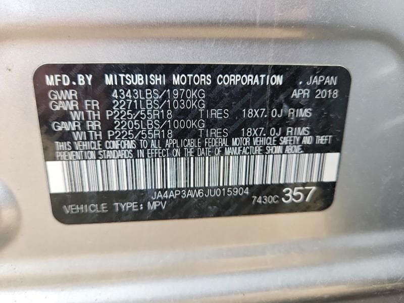 2018 MITSUBISHI OUTLANDER SPORT ES 12