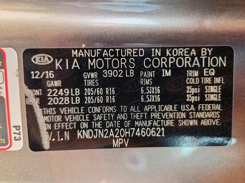 2017 KIA SOUL BASE BASE 12