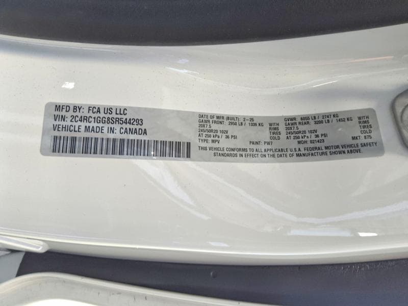 2025 CHRYSLER PACIFICA LIMITED 13