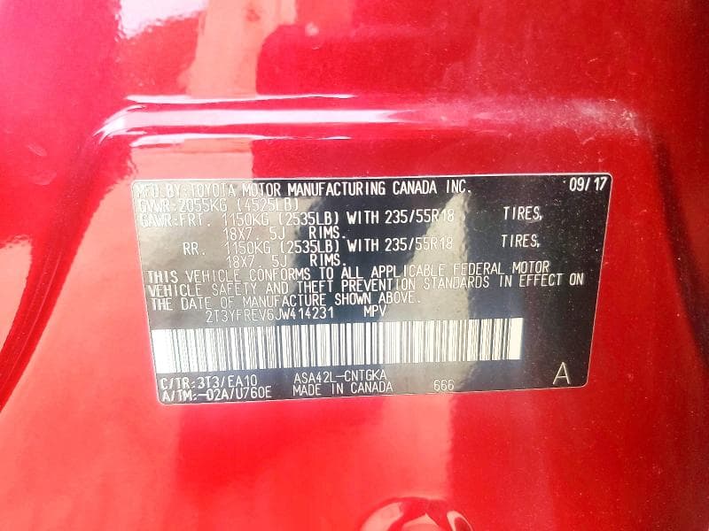 2018 TOYOTA RAV4 LIMITED 12