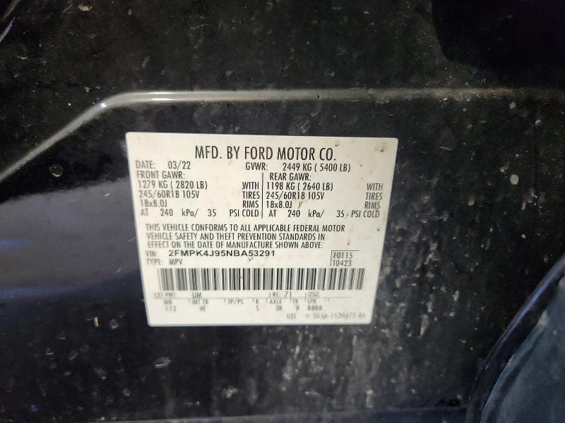 2022 FORD EDGE SEL 14
