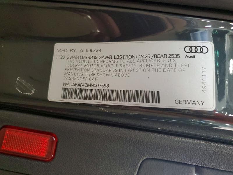 2021 AUDI A4 PREMIUM 40 12