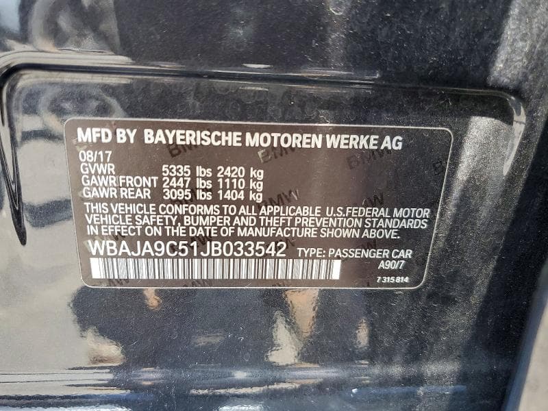 2018 BMW 530E 12