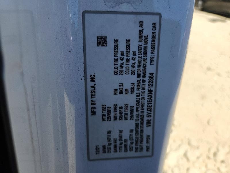 2022 TESLA MODEL 3 13