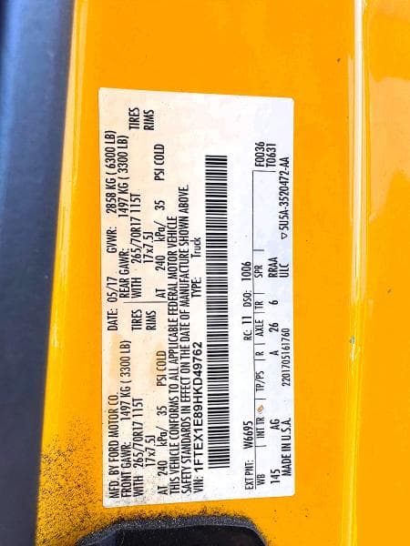 2017 FORD F150 SUPER CAB SUPER CAB 10