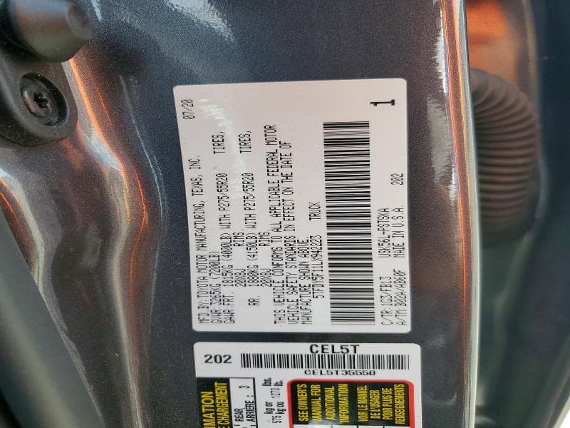 2020 TOYOTA TUNDRA SR5 12