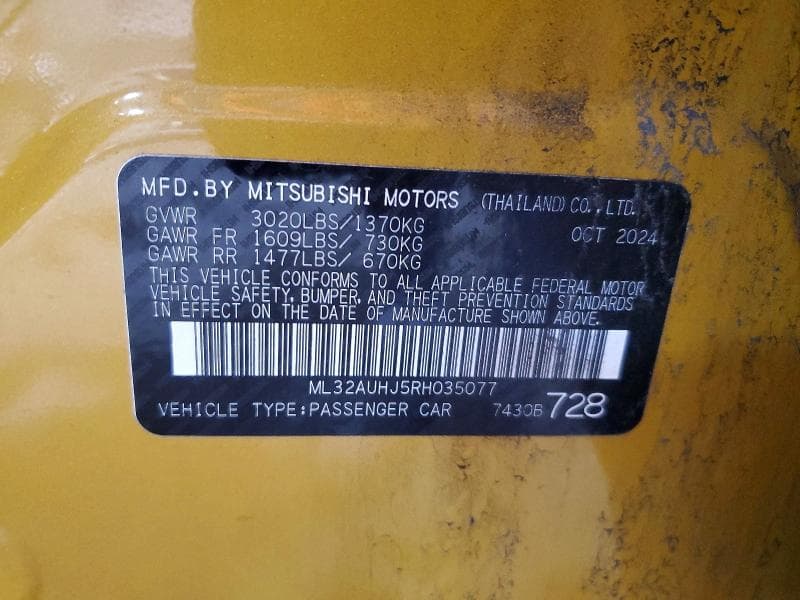2024 MITSUBISHI MIRAGE ES 13