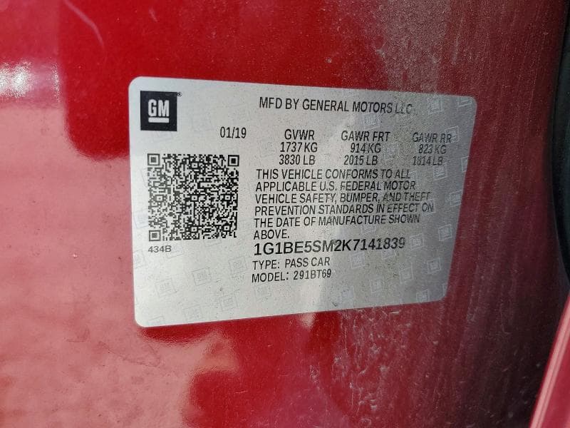 2019 CHEVROLET CRUZE LT 13