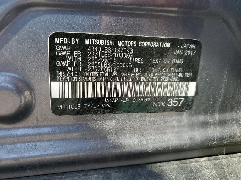 2017 MITSUBISHI OUTLANDER SPORT ES 13
