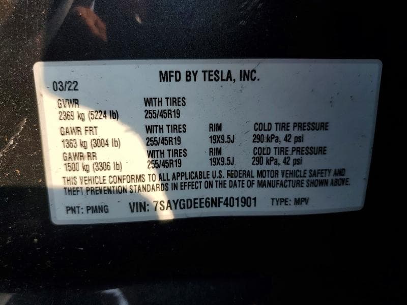 2022 TESLA MODEL Y 12