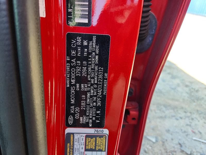2020 KIA FORTE LXS 12