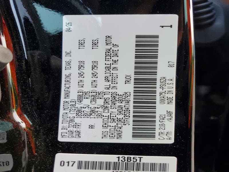 2026 TOYOTA TUNDRA SR 12