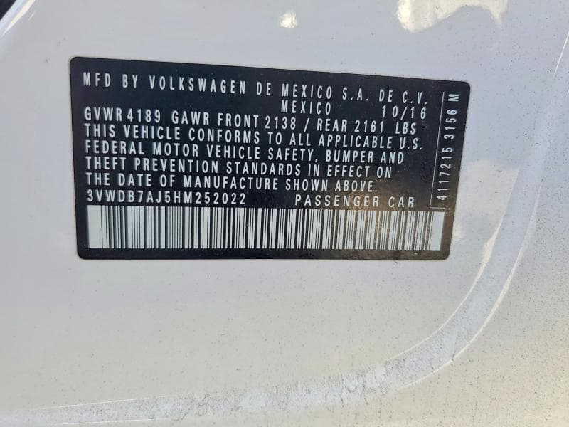 2017 VOLKSWAGEN JETTA SE 12