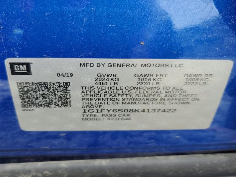 2019 CHEVROLET BOLT EV LT 13