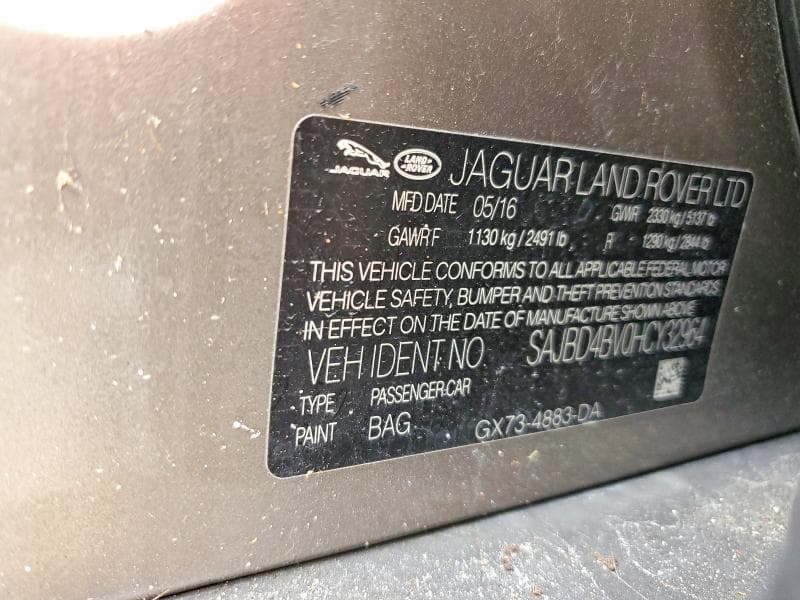 2017 JAGUAR XF PREMIUM PREMIUM 12