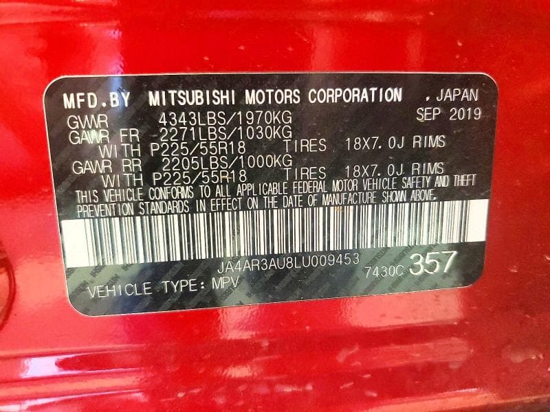 2020 MITSUBISHI OUTLANDER SPORT ES 12