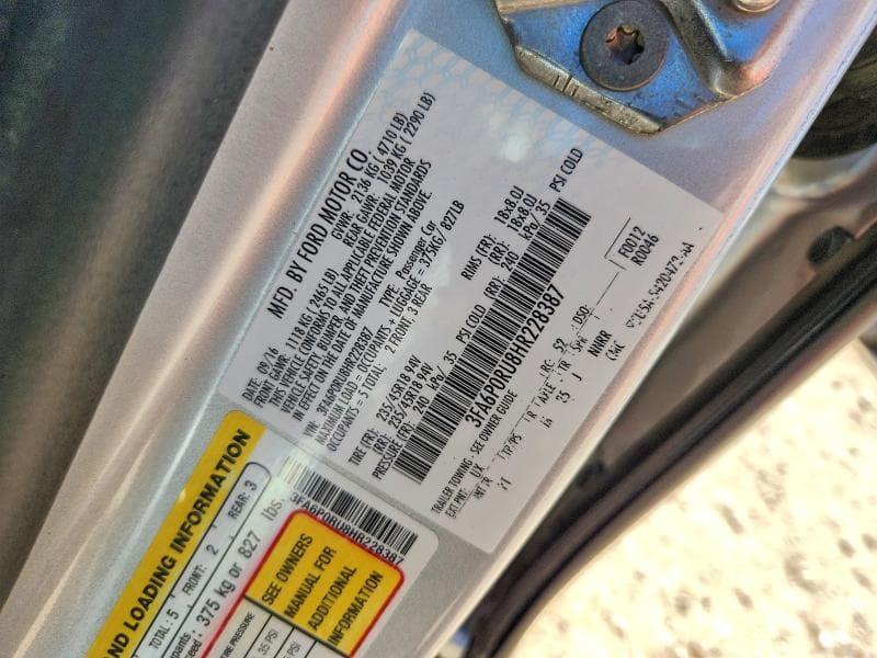 2017 FORD FUSION TITANIUM HEV 12