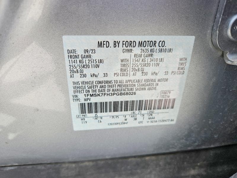 2023 FORD EXPLORER LIMITED LIMITED 12