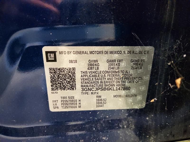 2019 CHEVROLET TRAX 1LT 1LT 13