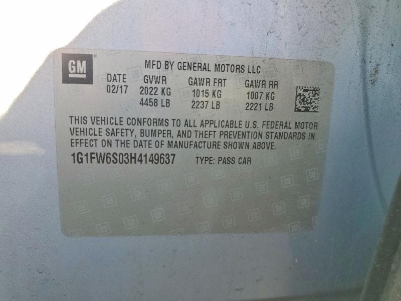 2017 CHEVROLET BOLT EV LT 12