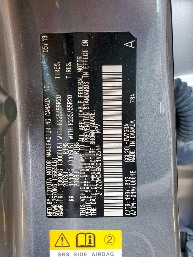 2019 LEXUS RX 350 BASE 13