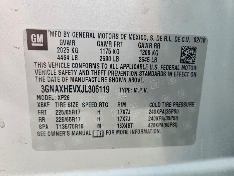 2018 CHEVROLET EQUINOX LS 13